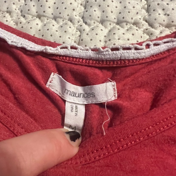 Red Game Day Braided Shoulder Graphic Tank Top size M - Picture 4 of 5